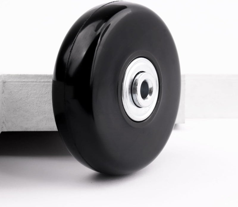 TOPGO 50mm x 18mm Luggage Suitcase Replacement Wheels, Rubber Swivel Caster Bearings Repair Kit - Set of 4 with 608ZZ Inline Skate Replacement Wheels & 3 Axles - Image 4